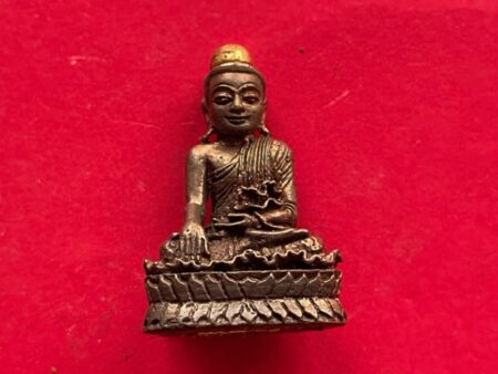Wealth amulet Phra Kring Chula Manee Fah Lun bronze amulet with gold head by KB Inkaew (PKR166)