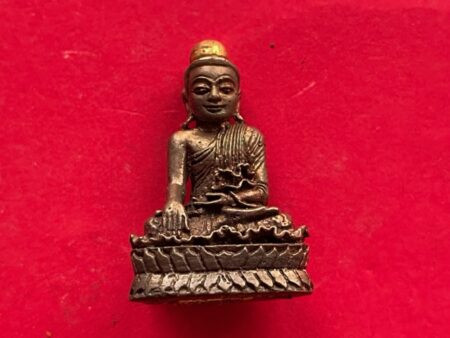 Wealth amulet Phra Kring Chula Manee Fah Lun bronze amulet with gold head by KB Inkaew (PKR166)