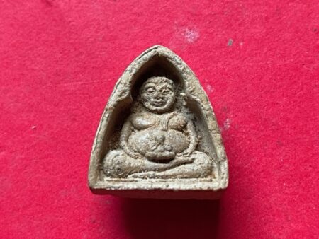 Wealth amulet B.E.2520 Phra Sangkhajai with Phra Pidta holy powder amulet by LP Khaow (MON898)