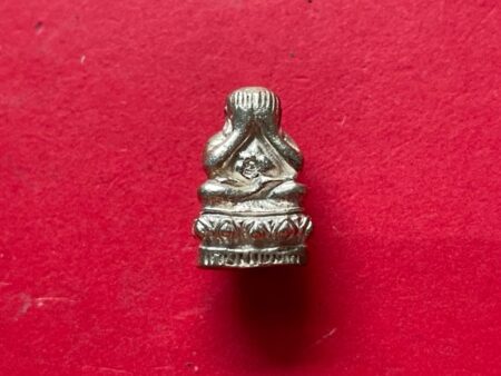 Wealth amulet B.E.2538 Phra Pidta Saraphatdee silver amulet with beautiful condition by LP Kasem (PID272)