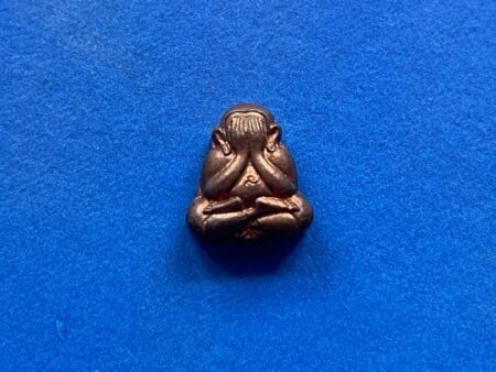 Wealth amulet B.E.2538 Phra Pidta Maha Lap copper amulet in small imprint by LP Kasem (PID274)