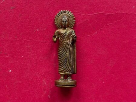 Wealth amulet B.E.2545 Phra Suriyaprapha bronze amulet with beautiful condition by LP Oun (PKR182)