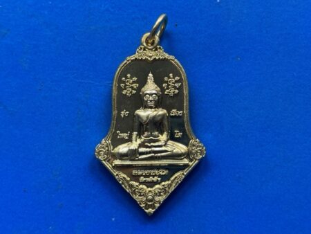 Wealth amulet B.E.2566LP Toh with LP Diret brass coin in Jumpee shape (SOM842)