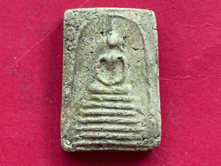 Rare amulet Phra Somdej holy powder in 7 levels base kept in bowl of LP Toh statue by Wat Intharawiharn (SOM859)