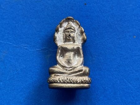 Wealth amulet B.E.2558 Phra Nak Prok Bai Makham silver amulet by LP Choy (SOM854)