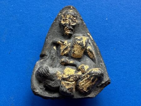 Wealth amulet B.E.2506 LP Jong holy powder amulet in big imprint by Wat Prasart (MON1001)