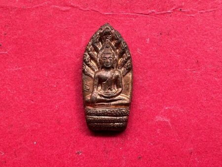 Protection amulet B.E.2548 Phra Prok Bai Makham brass amulet by LP Non – Second batch (SOM885)