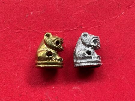 Protect amulet B.E.2558 set of 2 tiger amulets with beautiful condition by LP Somchai (GOD460)