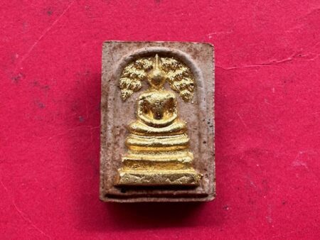 Wealth amulet B.E.2536 Phra Somdej Prok Pho holy powder amulet with hand writing Yant by LP Yord (SOM888)