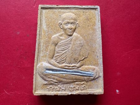 Wealth amulet B.E.2536 LP Kasem holy powder amulet in jumbo imprint with silver Takrut (MON1061)