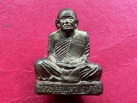 Protect amulet B.E.2541 LP Onsa brass amulet with beautiful condition (MON1170)