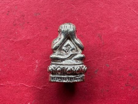 Wealth amulet B.E.2538 Phra Pidta Saraphatdee silver amulet with beautiful condition by LP Kasem (PID316)