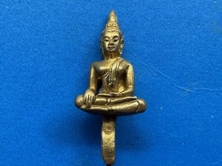 Protect amulet B.E.2539 Phra Yod Thong brass amulet blessed by LP Khumpun (SOM678)