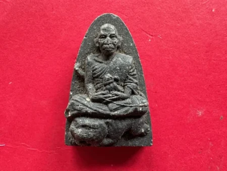 Protect amulet B.E.2538 LP Joy sits on tiger holy powder amulet (MON1088)