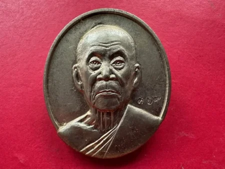 Protect amulet B.E.2555 LP Nhu with Hanuman Yant alpaca coin in beautiful condition (MON1112)