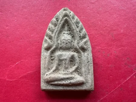 Rare amulet B.E.2490 Phra Khun Paen baked clay amulet with beautiful condition by LP Thawee (PKP165)