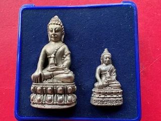 Wealth amulet B.E.2543 Phra Kring and Phra Chaiwat Naresuan Wangjun alpaca amulets (PKR211)