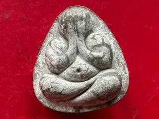 Wealth amulet B.E.2559 Phra Pidta Maha Saney Bai Lan powder amulet with Takrut by LP Tee (PID339)