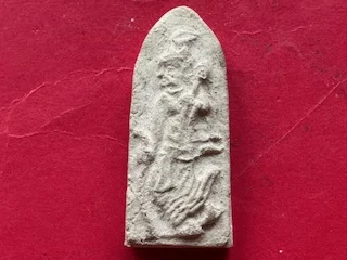 Protect amulet B.E.2530 Ruesi Dern Dong or hermit holy powder amulet in popular imprint by AJ Pong (GOD537)