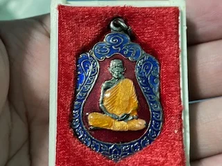 Wealth amulet B.E.2539 LP Phut copper coin with silver color in beautiful condition (MON1149)